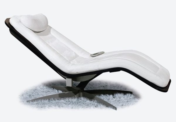 Chaise-longue relax motorizzata bianca